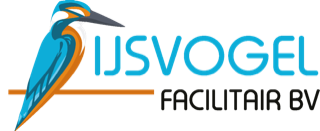 Het logo van het bedrijf ijsvogel facilitair